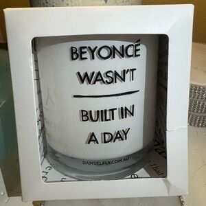 Motivational White Candle by Damselfly